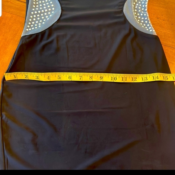 Symphony black and mesh studded bodycon mini dress size S (59) - Picture 5 of 9